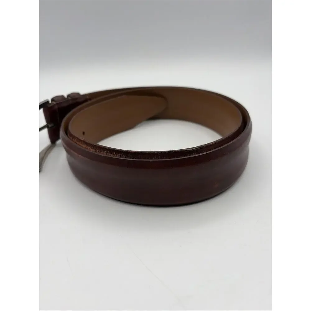 Allen‎ Edmonds Mens Belt Brown Leather Belt USA 95/38 Made In USA Calfskin